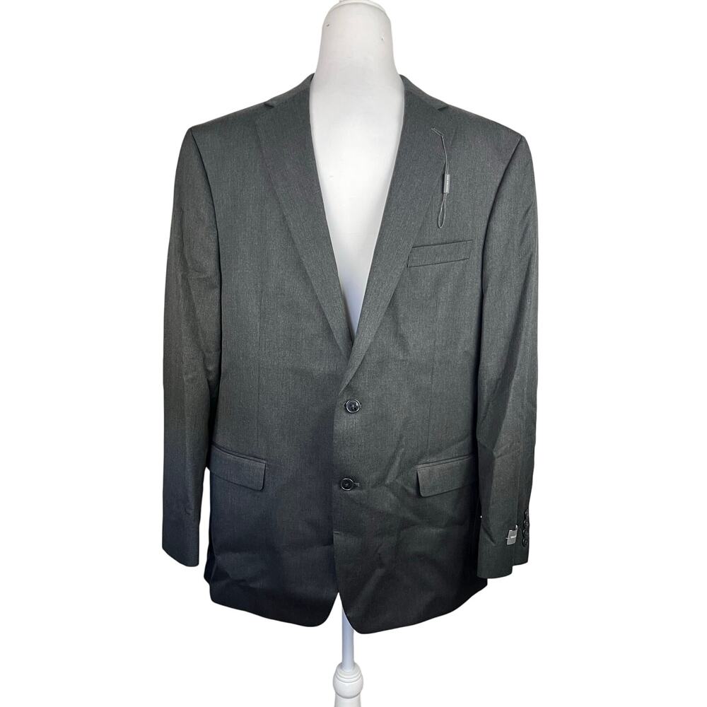 Van Heusen Mens Size 44 Long Gray Suit Jacket NWT
